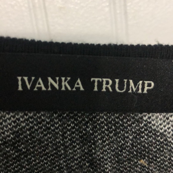 IvankaTrump Trellis Design SWEATER Black&White Elbow Slv - Picture 3 of 5